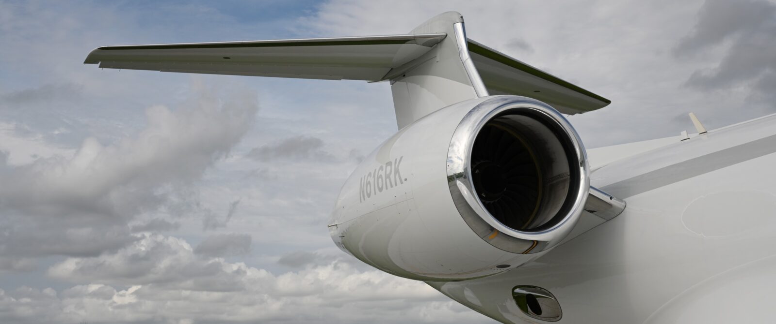 Close-up view of small jet engine